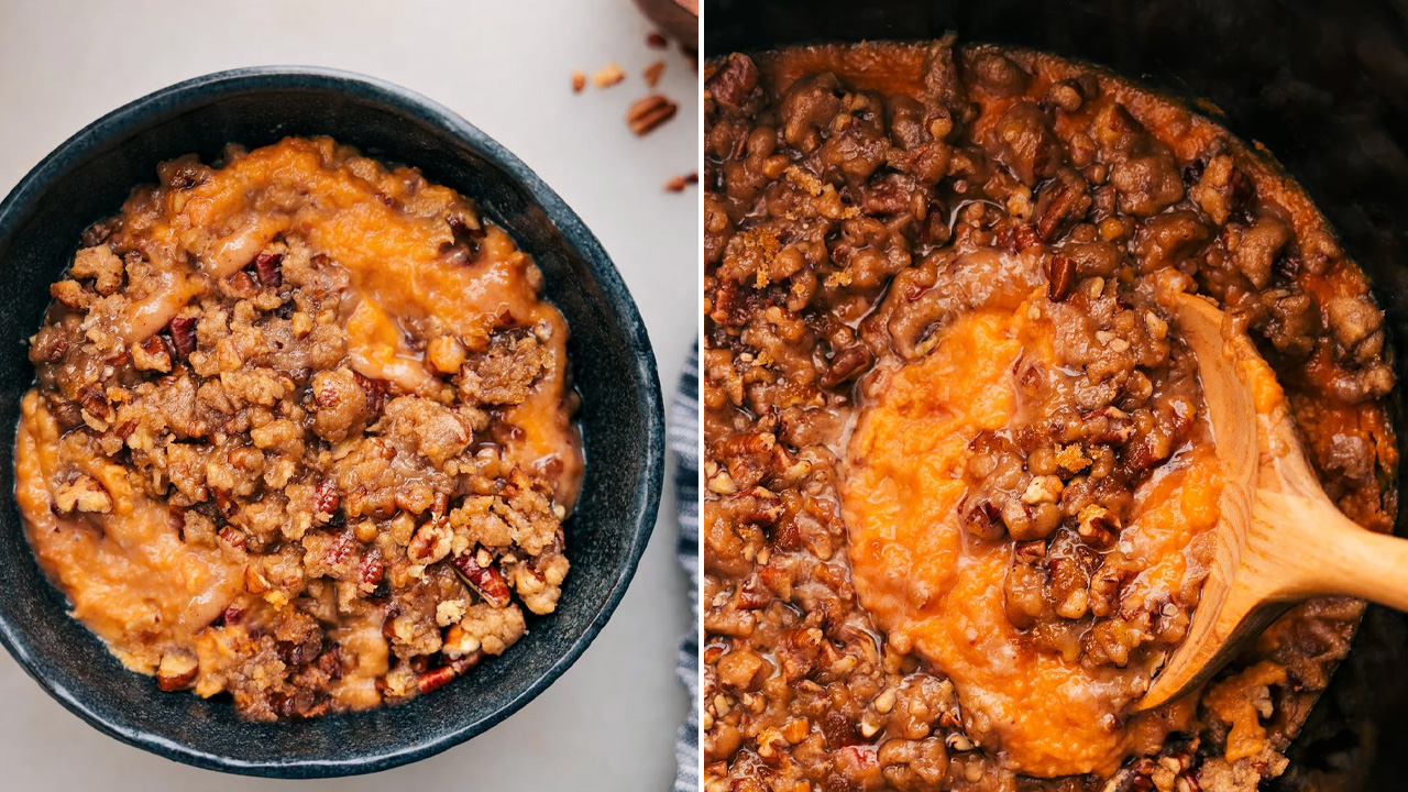 Crockpot Sweet Potato Casserole