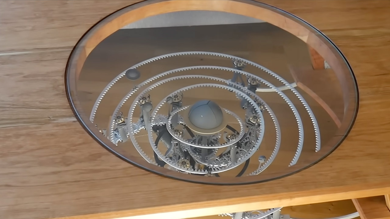 DIY Solar System Coffee Table Complete With Moving Planets by