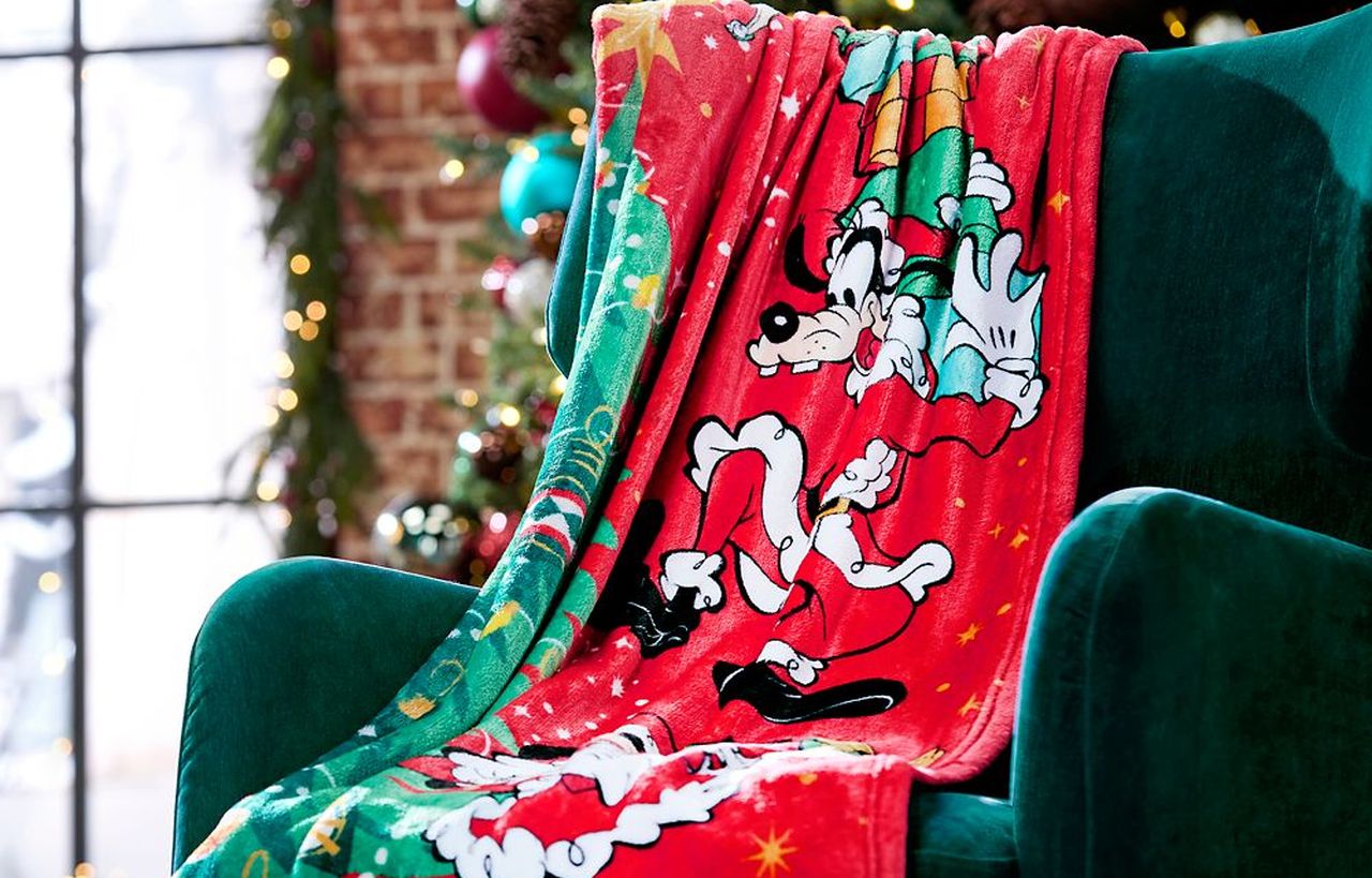 Disney Store’s Mickey Mouse Family Collection - Mickey Mouse and Friends Holiday Throw Blanket