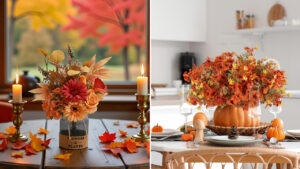 Dried or Faux Flower Arrangements Perfect as Thanksgiving Centerpiece