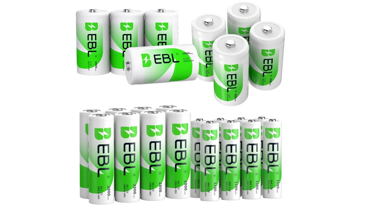 EBL Rechargeable AA AAA C D 9V Batteries Combo - black friday deals