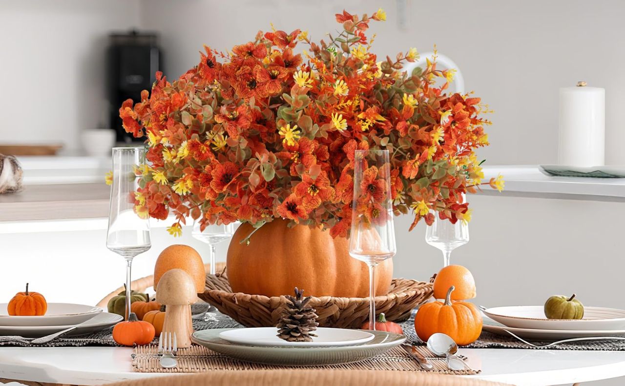 Fake Autumn Plants for Thanksgiving