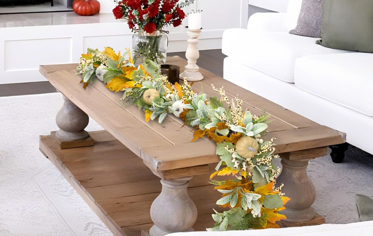 Fall Mantel Garland Décor