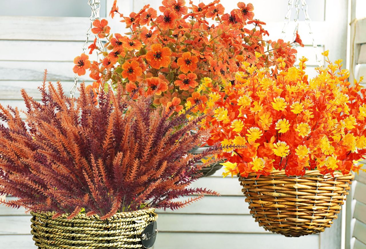 Faux Autumn Lavender Plants