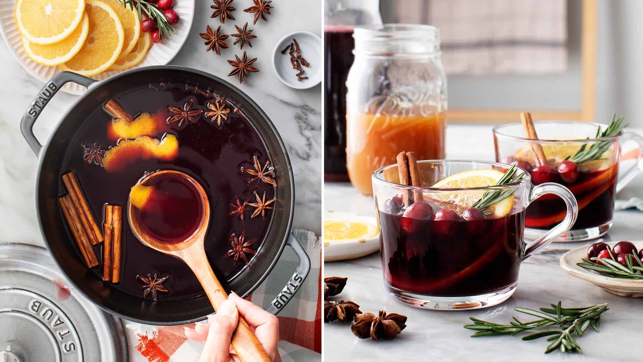 Festive Thanksgiving Cocktails - Mulled Wine
