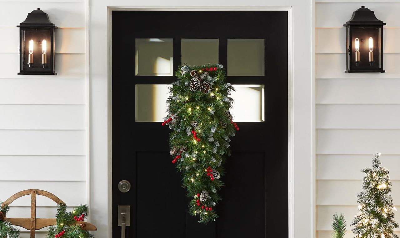 Frosted Berry Artificial Christmas Teardrop