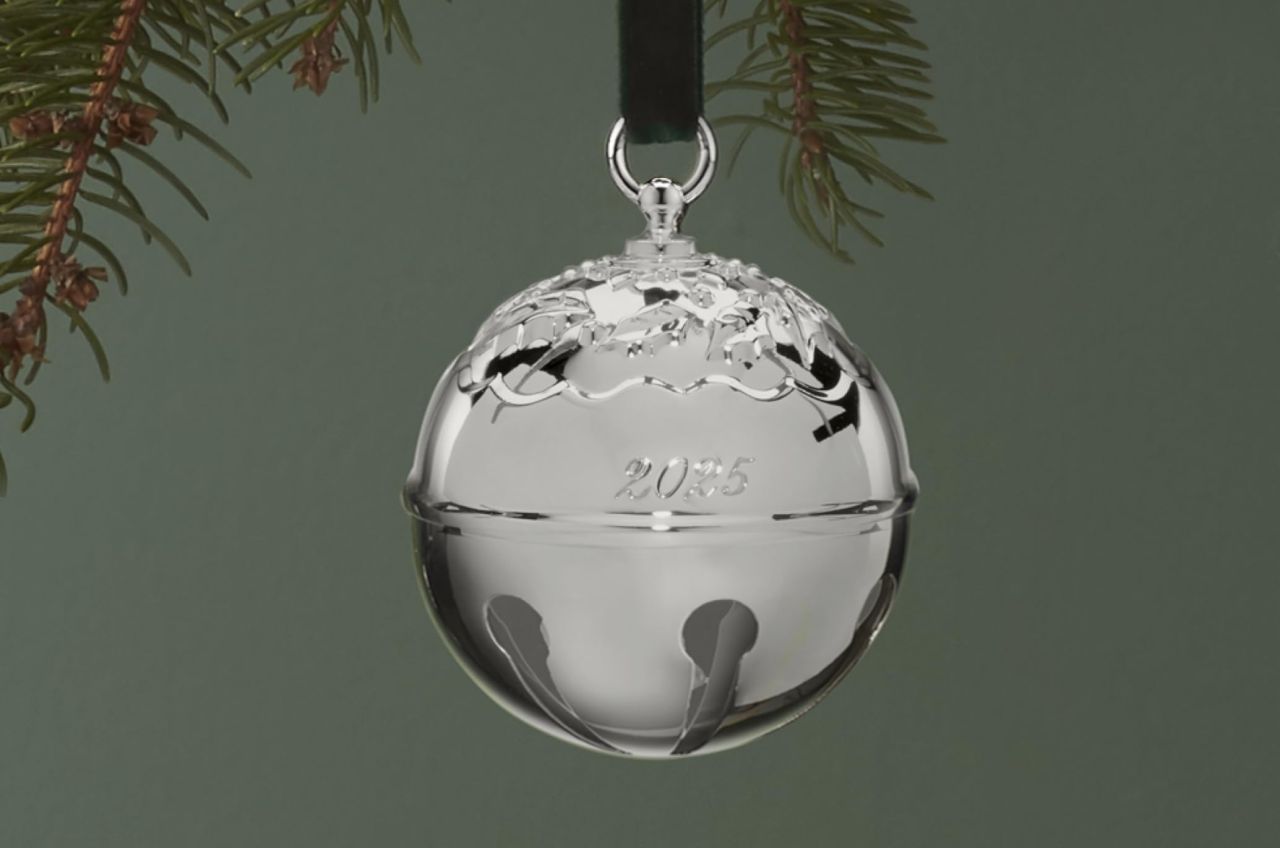 Holly Bell Silverplate Ornament