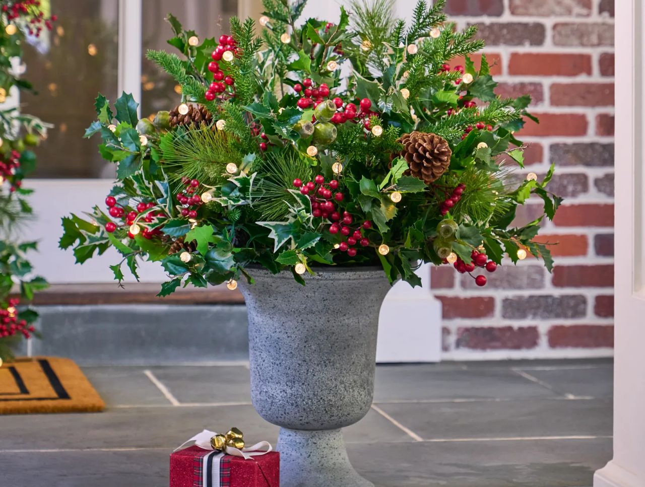 Holly Berry Foliage Potted Arrangement