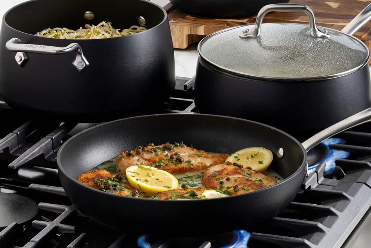 Kitchen Black Friday Deals - Hard Anodized Nonstick Fry Pan Set