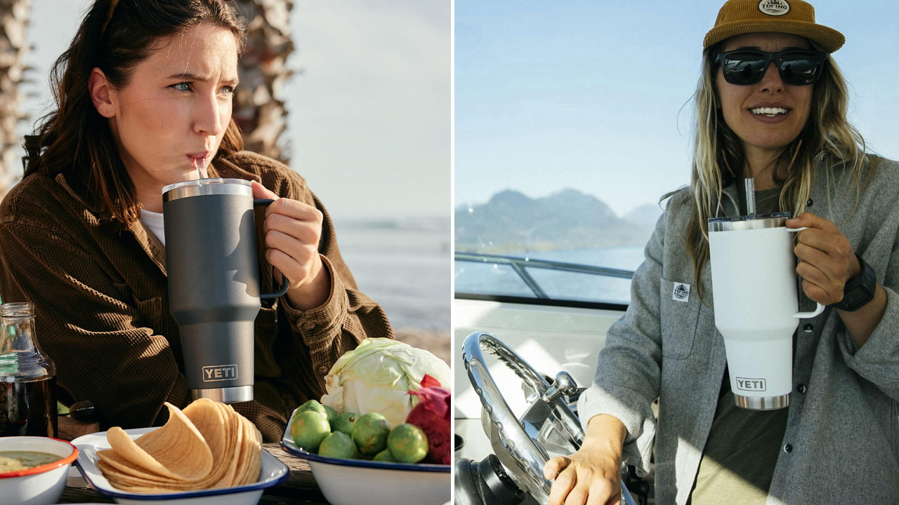 Kitchen Black Friday Deals - YETI- Rambler Tumbler with Handle and Straw Lid