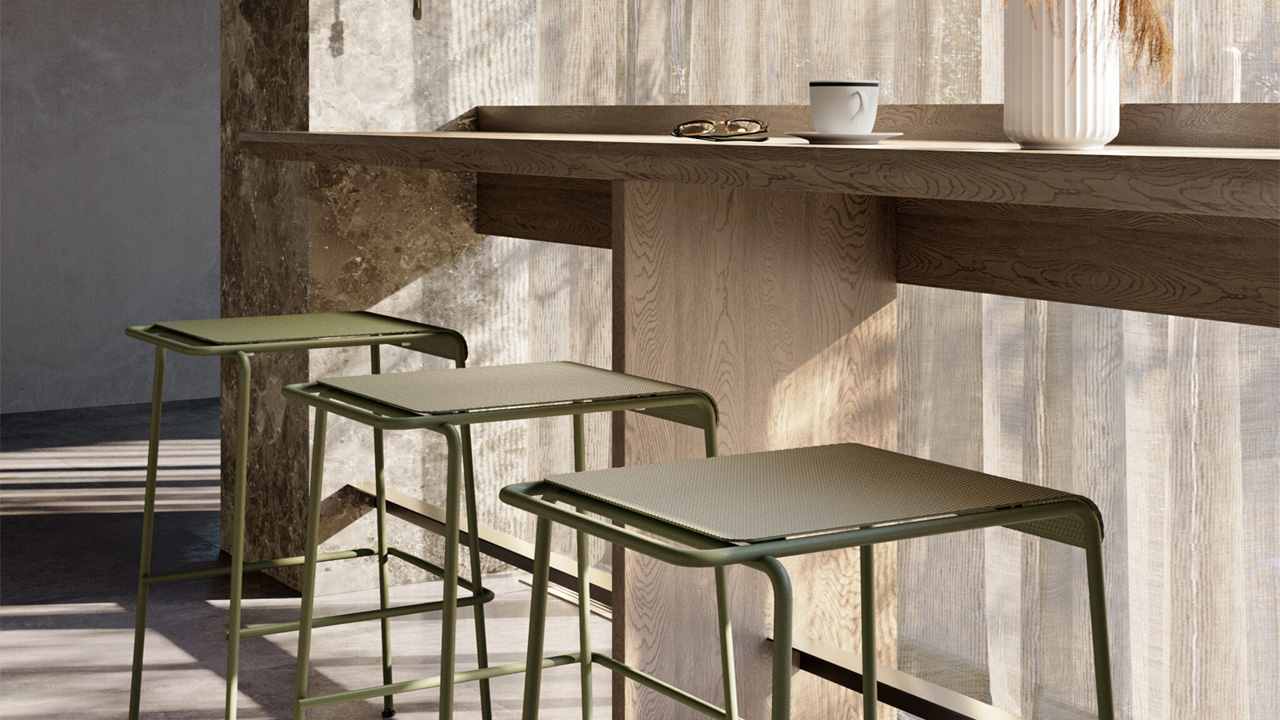The sleek and modern Kastel Koki stool