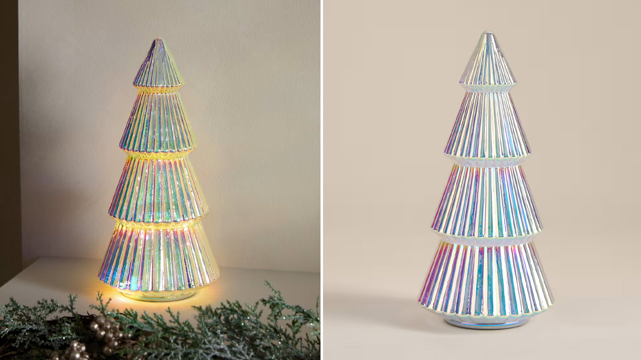 Marks & Spencer Christmas Collection - Glass Light Up Pearl Tree Decoration