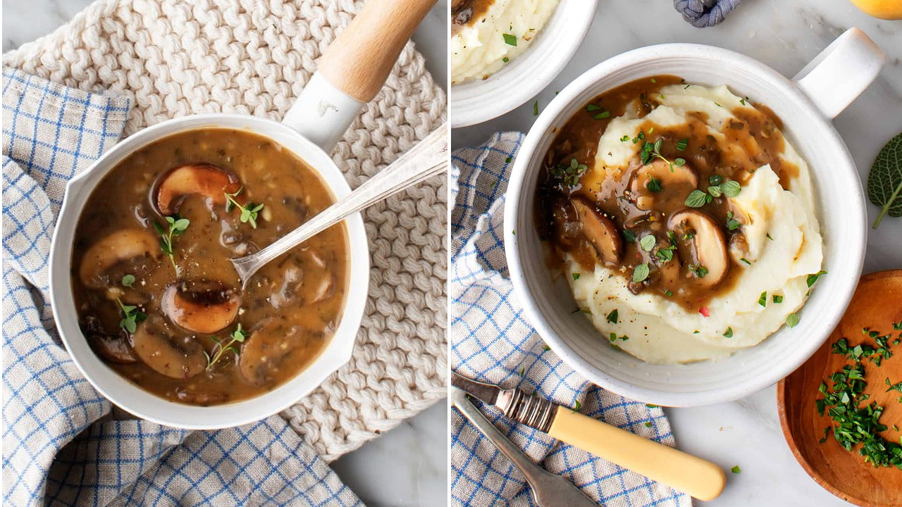 The creamy mushroom gravy will instantly fire your appetitie