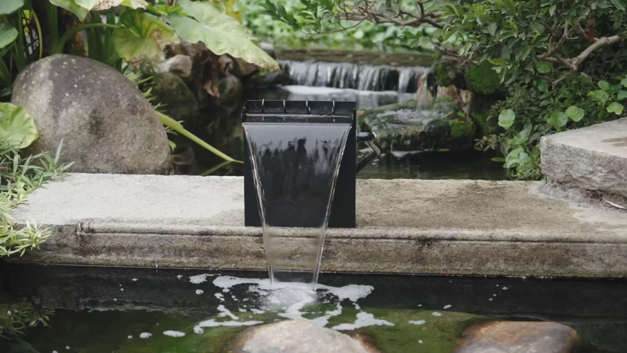 POPOSOAP Pond Waterfall Spillway with Blue Led Light