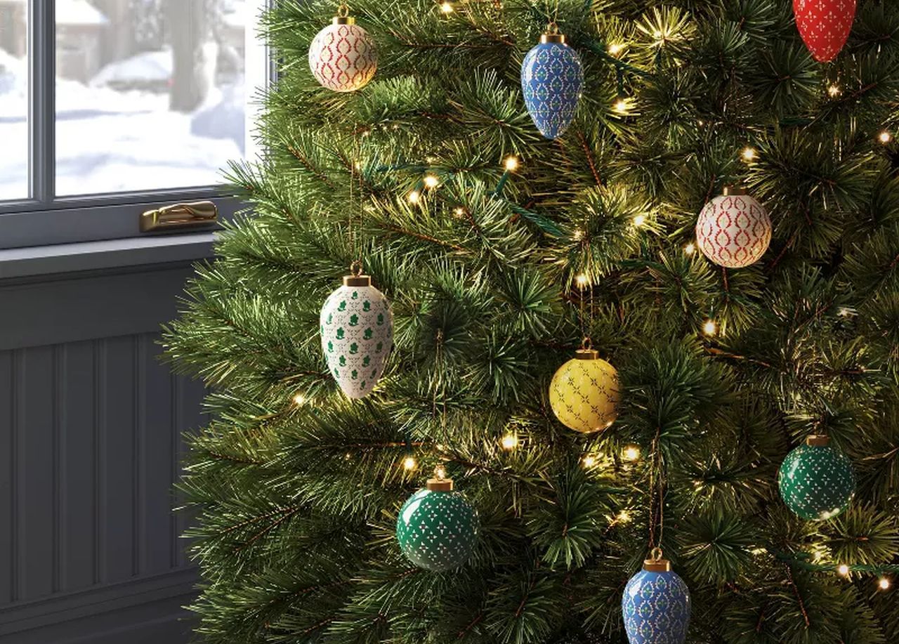 Patterned Ceramic Christmas Ornaments