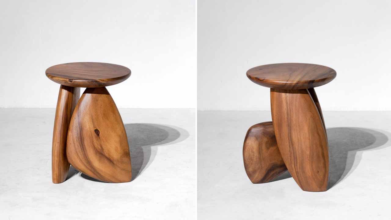 Pebble Stool by Moonler design by Atelier 2+ back view
