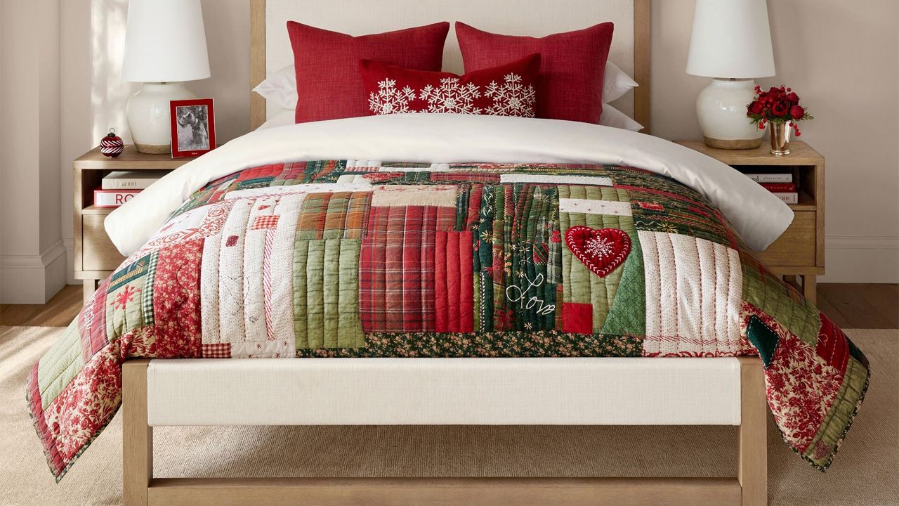 Pottery Barn Christmas Collection 2025 - Holiday Love Reversible Quilt