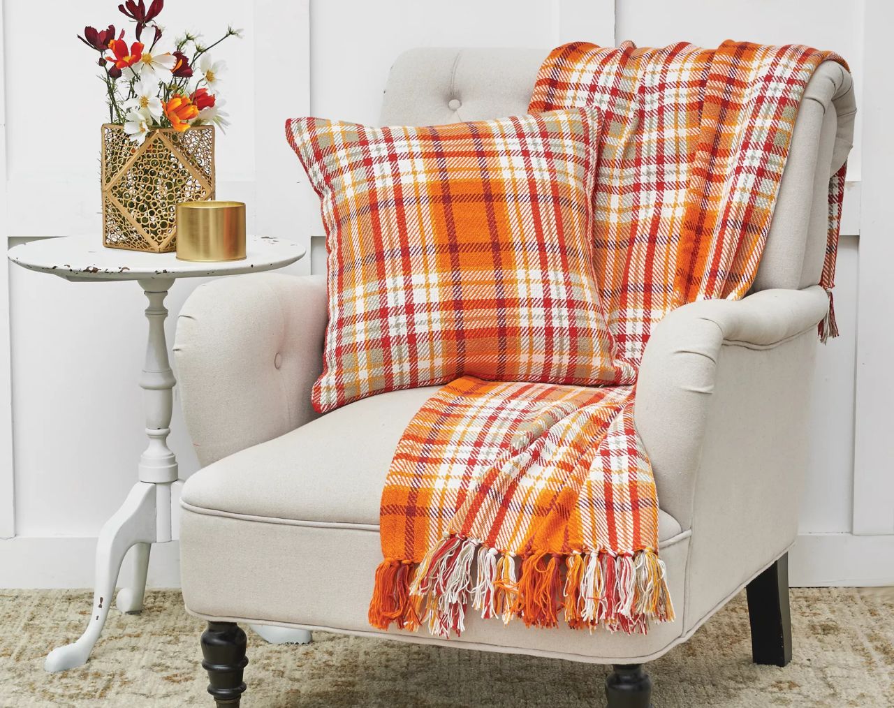 QVC Fall Decor - Briar Plaid Throw Blanket by Valerie