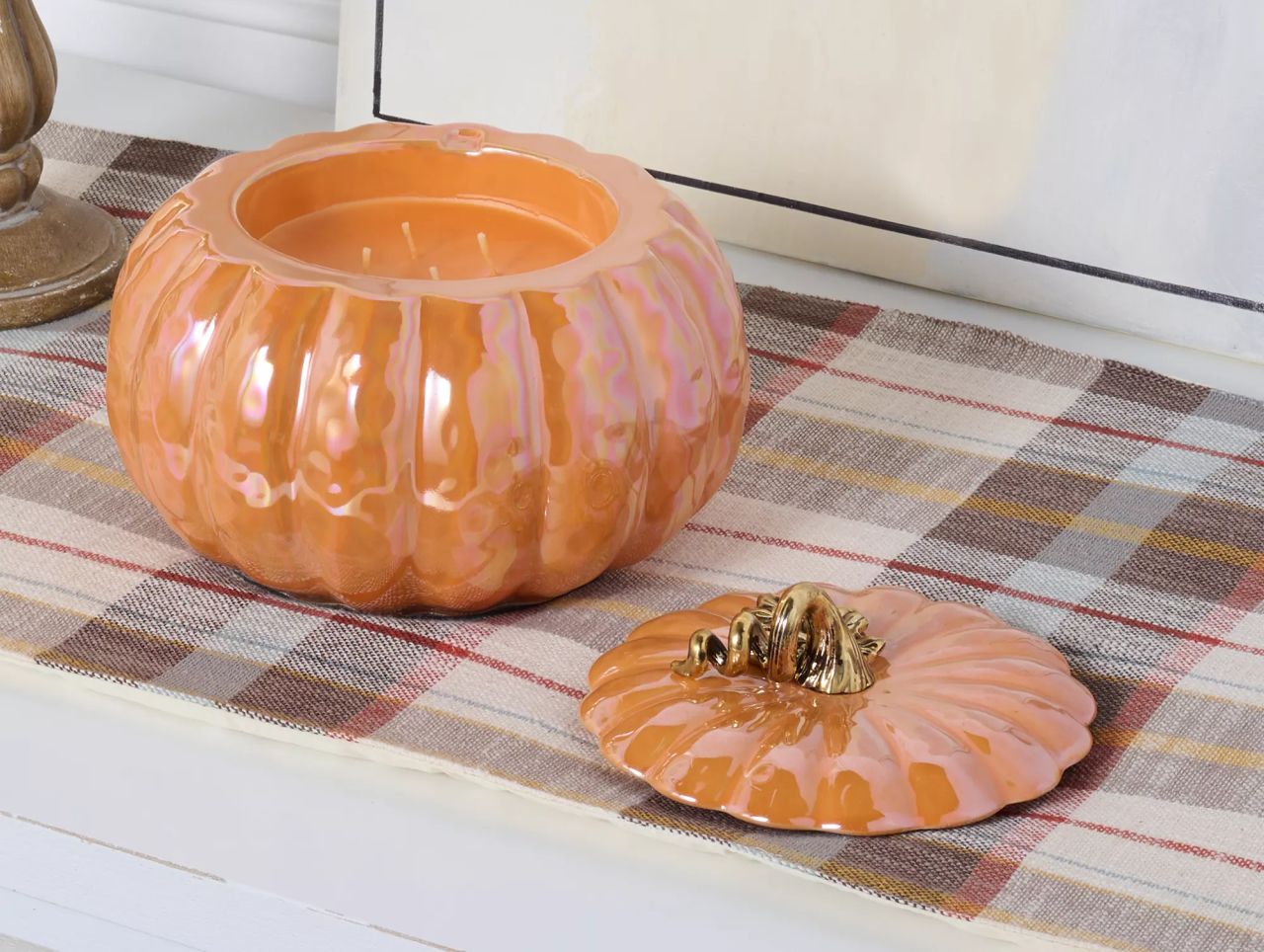 QVC Fall Decor - Heirloom Iridescent Pumpkin