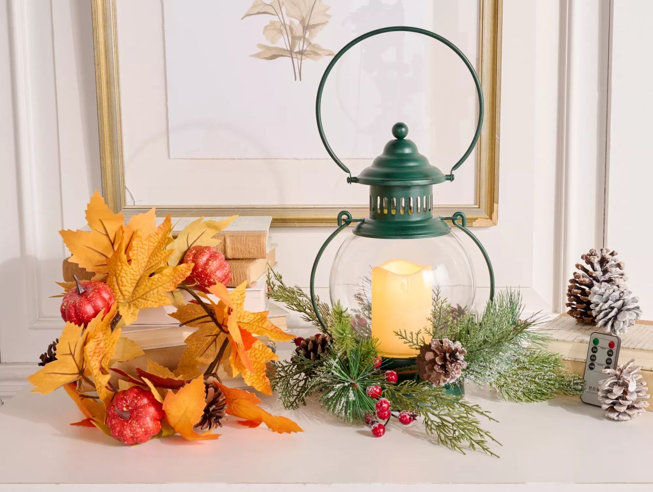 QVC Fall Decor - Home Reflections Indoor-Outdoor Hanging Lantern