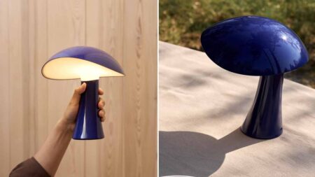 Rumee 220 Portable Lamp is Inspired by Undulating Curves of Large Beach Hat Rumee portable lamp featured image