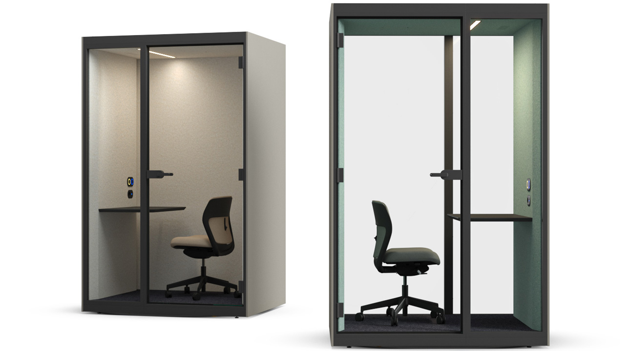 The SONUS S+ Acoustic pod has sleek design