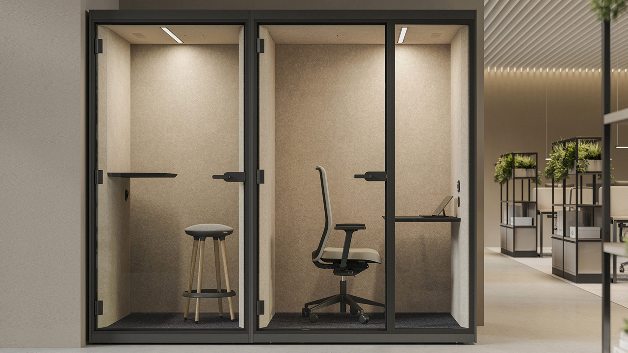 SONUS S+ can be combined with SONUS S to make a bigger workspace zone