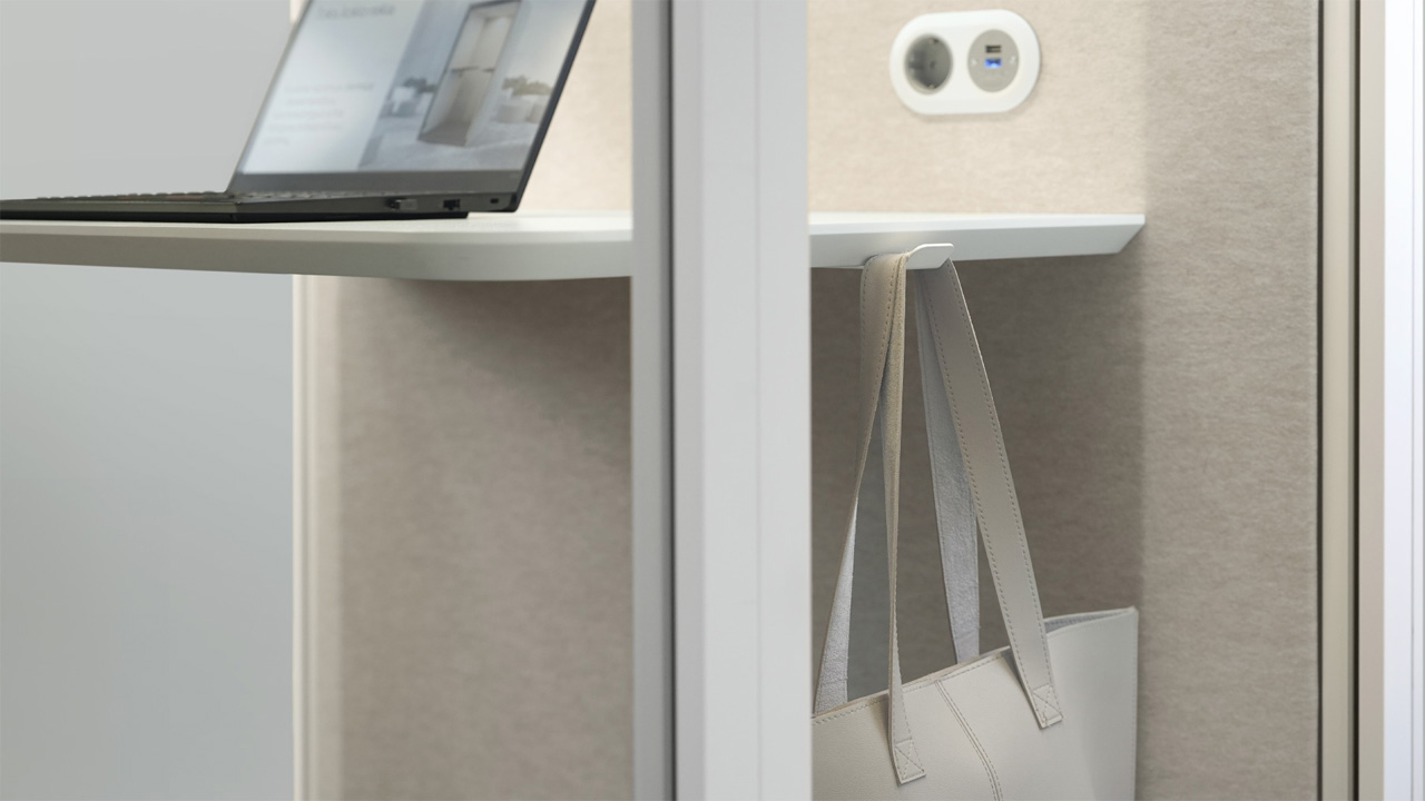 You can hang your bag in the hook