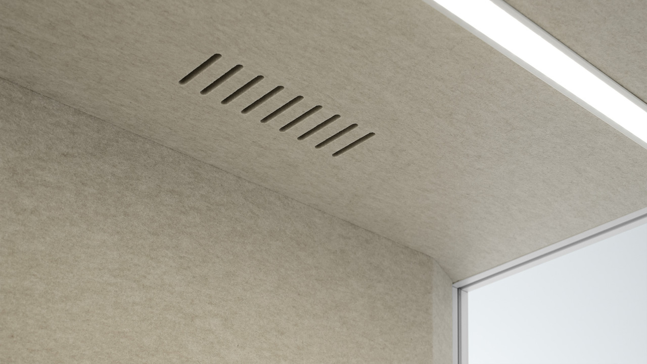 The ventilation in SONUS S+ is integrated in the pod