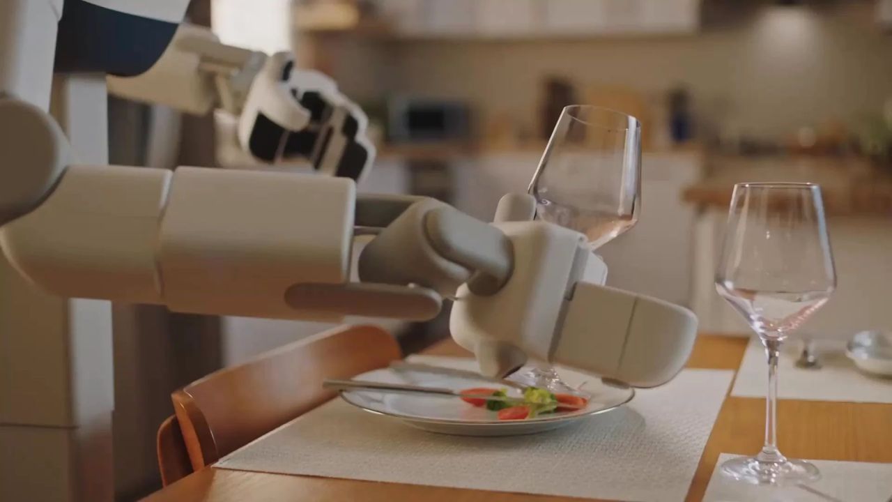 Sunday Robotics’ Memo House Robot - holding glass