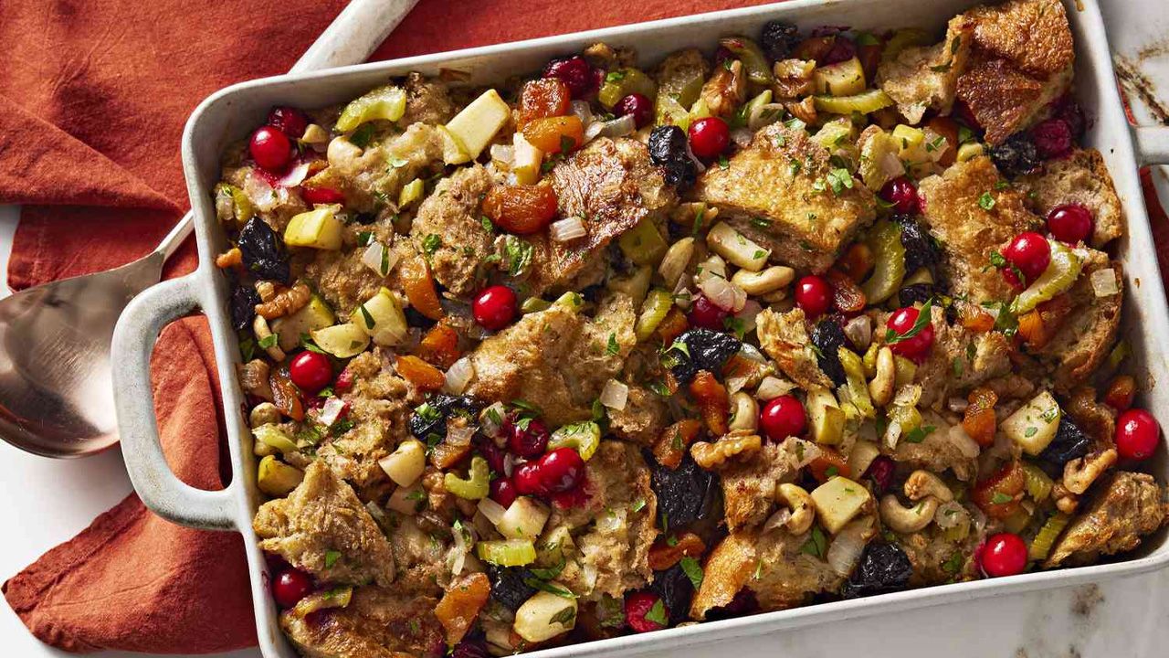 Thanksgiving Stuffing Recipes to try - Martha Stewart’s Fruit and Nut Stuffing
