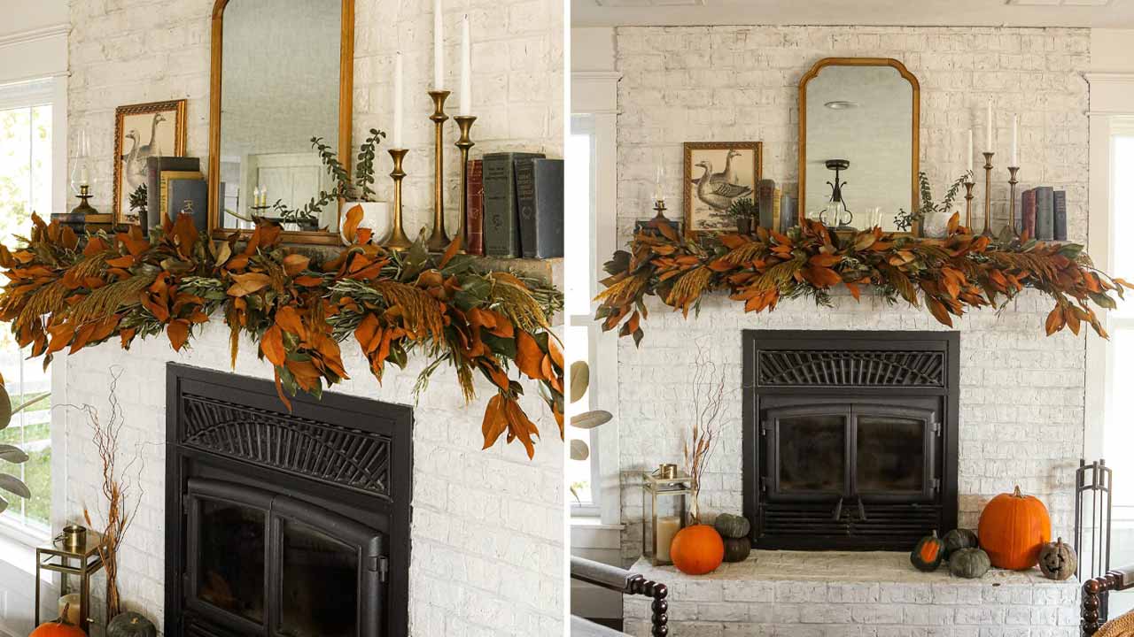 Thanksgiving fireplace décor 9