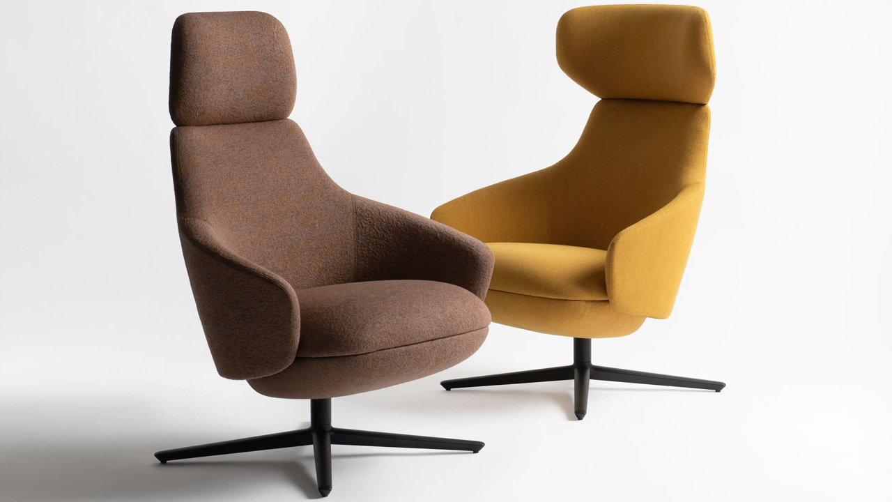 The Calma Lounge Chairs have Luxurious upholstery