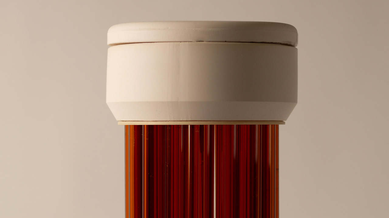 The geopolymer material looks and functions like ceramic