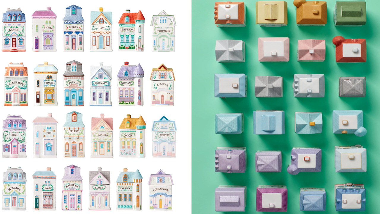 The hand-painted detailing done on each jar makes the Lenox Spice Village special