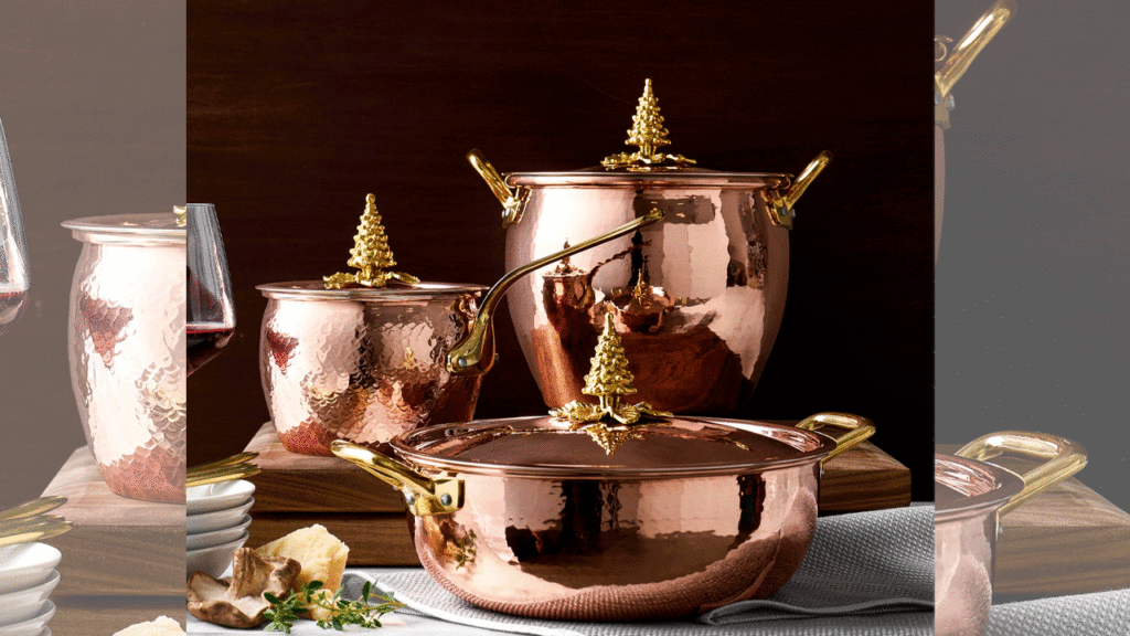 The Stunning Holiday Tree Knob Crowns Hammered Copper Cookware Makes Festive Season Merrier