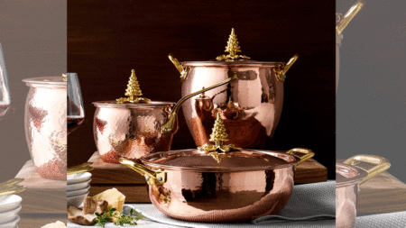 The Stunning Holiday Tree Knob Crowns Hammered Copper Cookware Makes Festive Season Merrier