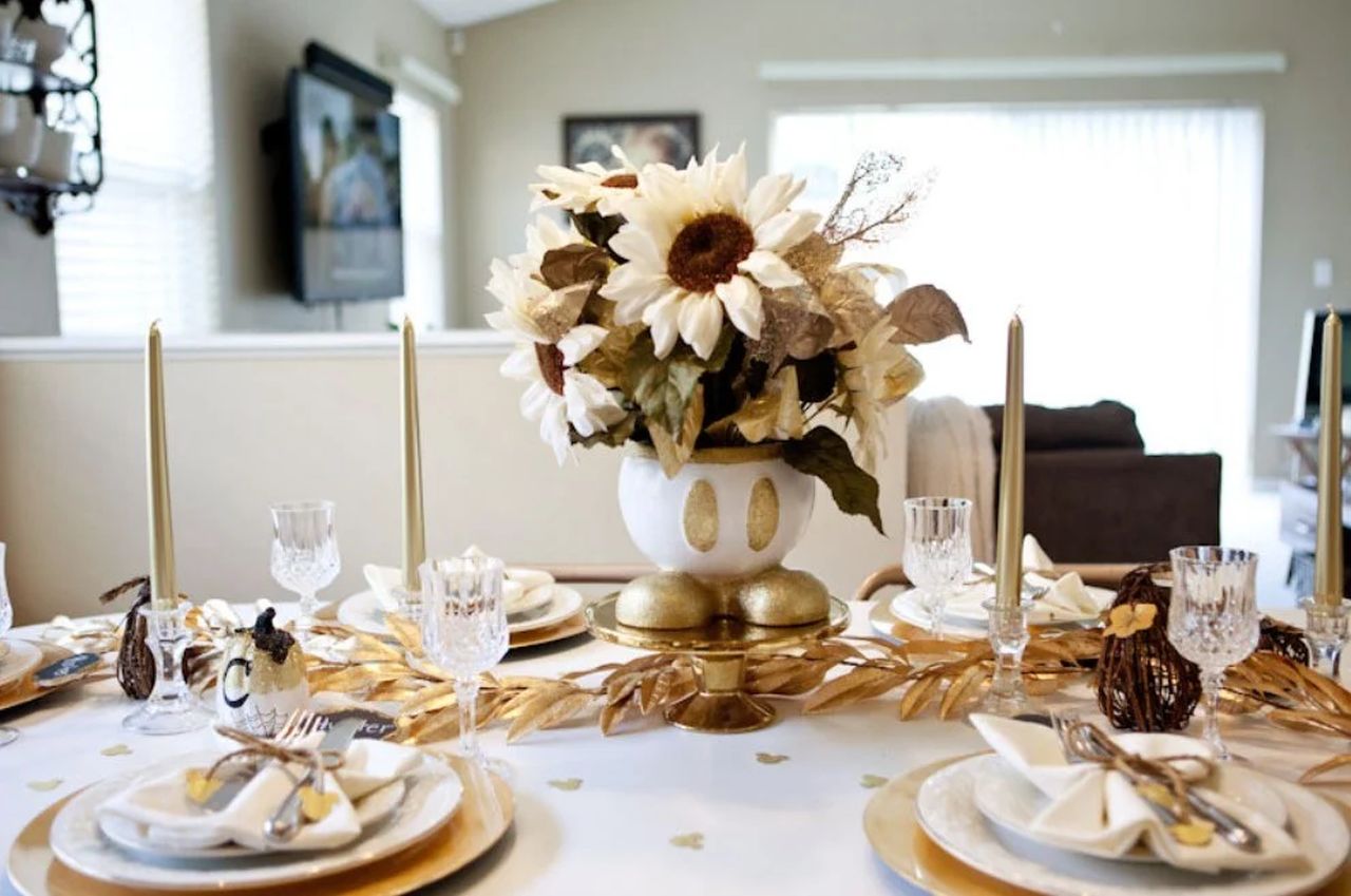 Think of bold gold for some shine and sparkle on Thanksgiving