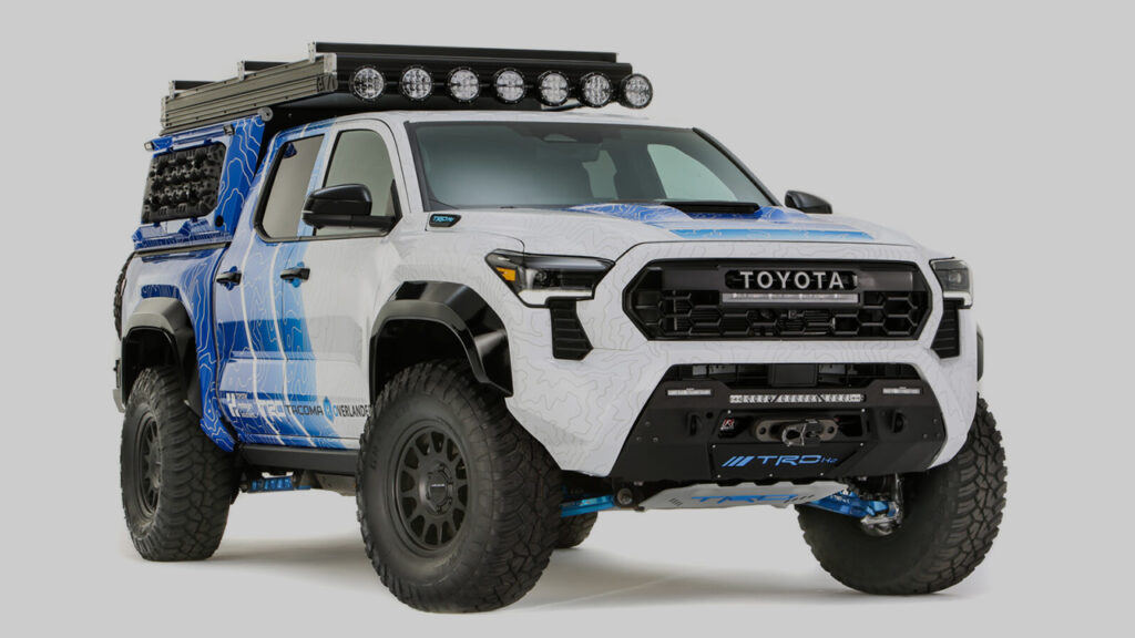 Hydrogen Fuel Cell-Powered Toyota Tacoma H2-Overlander Concept can Charge Your EV Toyota’s Tacoma H2s-Overlander Concept Combines Hydrogen Fuel Cell and Battery Electric Technologies
