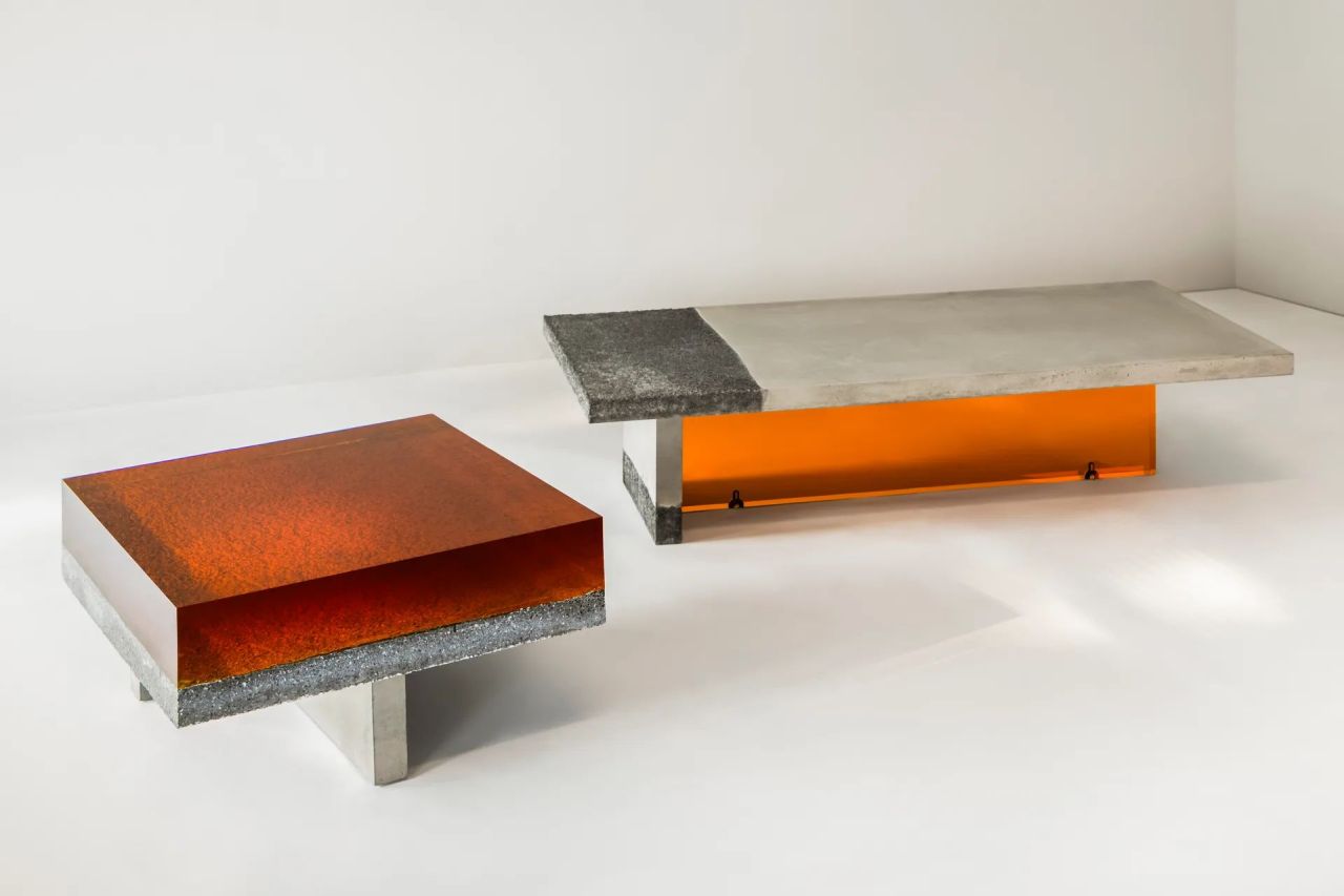 Transparency Matters Furniture Collection Combines Resin and Concrete Cleverly