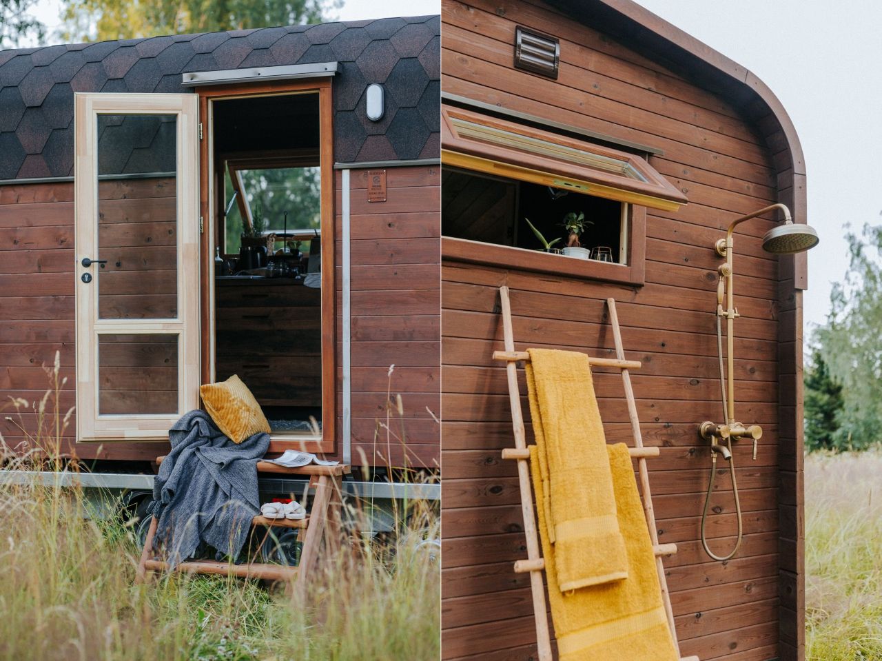 This Tiny Cabin Made of Thermowood is More Durable Than Standard Wooden House