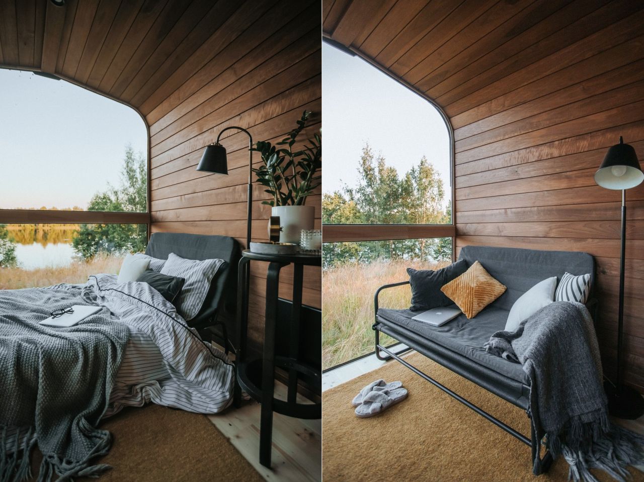 This Tiny Cabin Made of Thermowood is More Durable Than Standard Wooden House