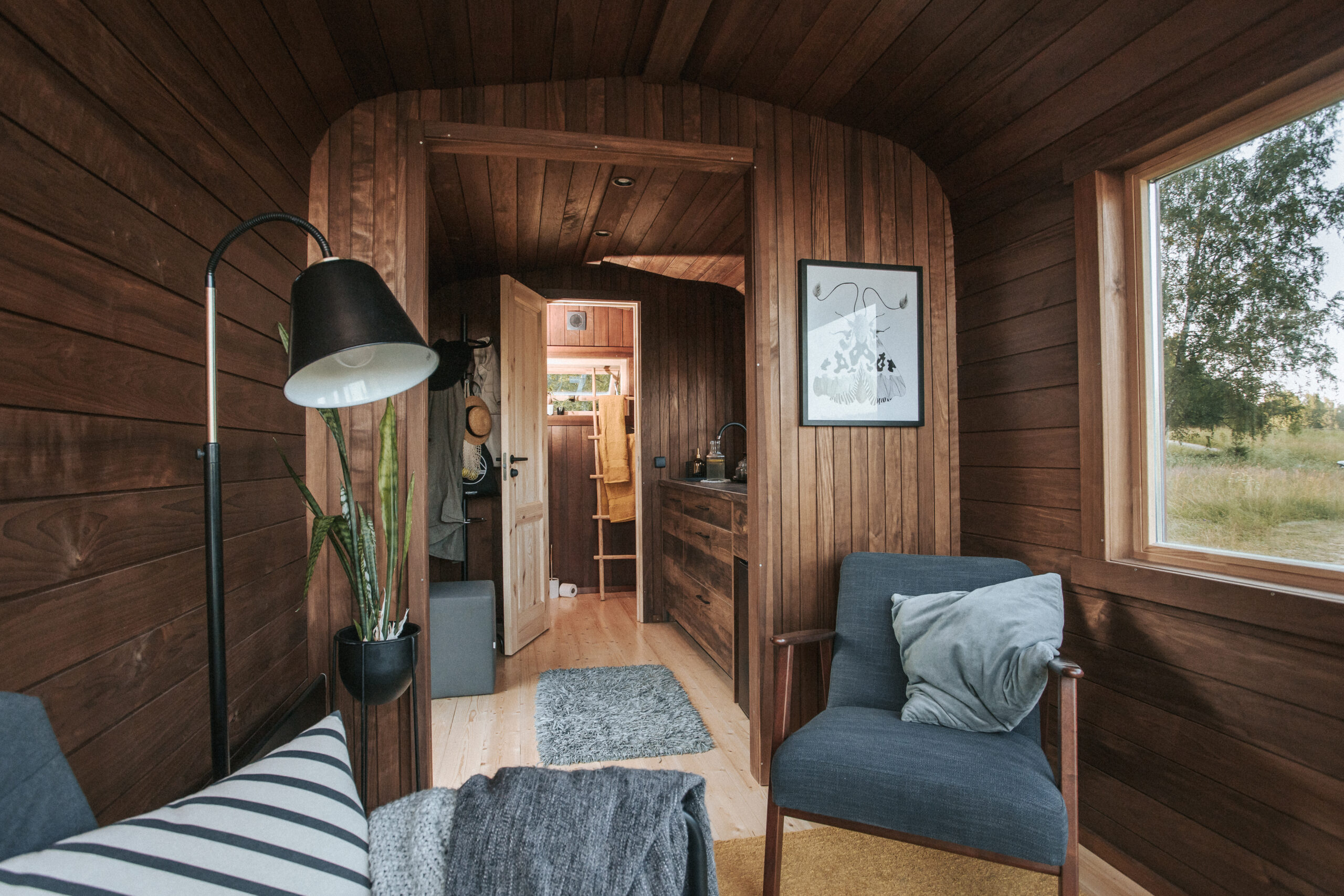 This Tiny Cabin Made of Thermowood is More Durable Than Standard Wooden House