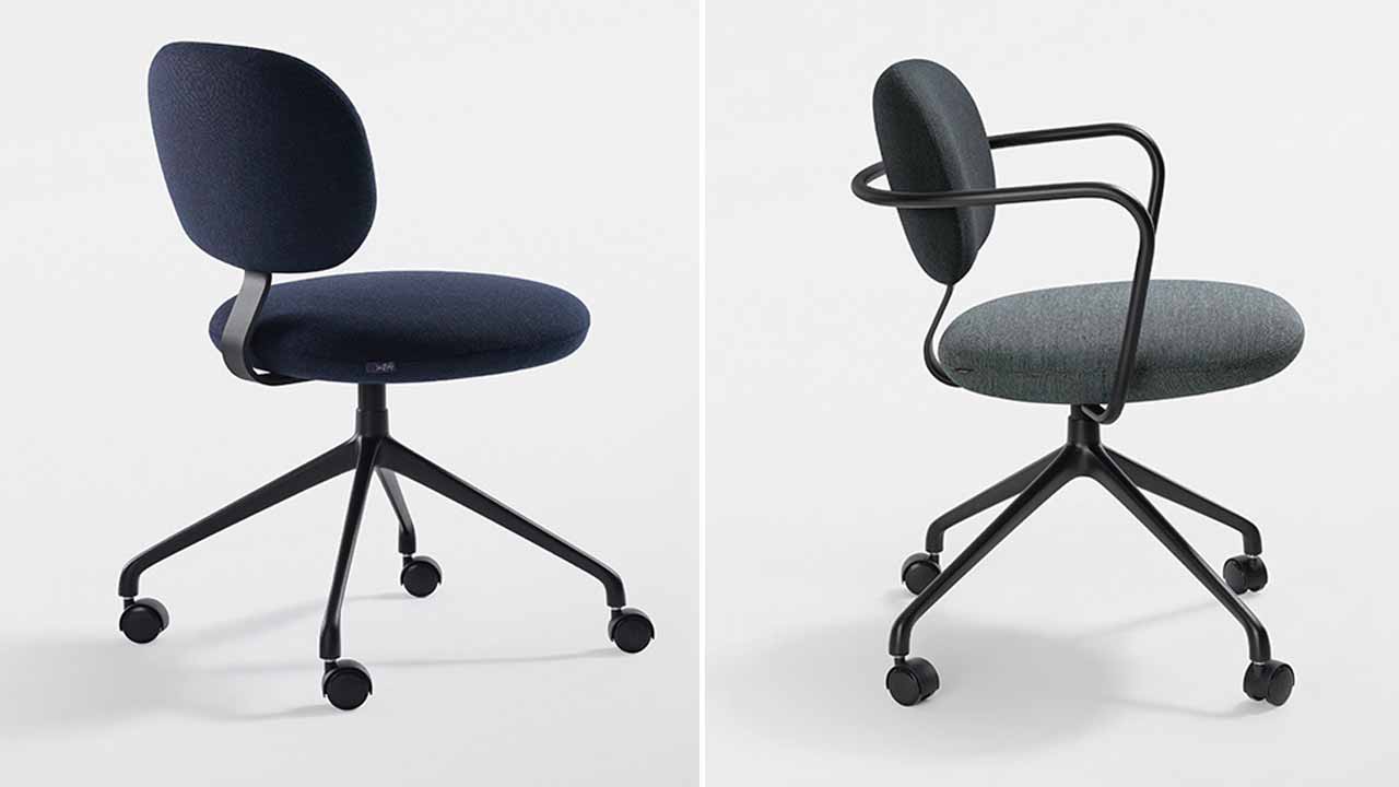 Vega chairs by Artifort dark blue upholstery