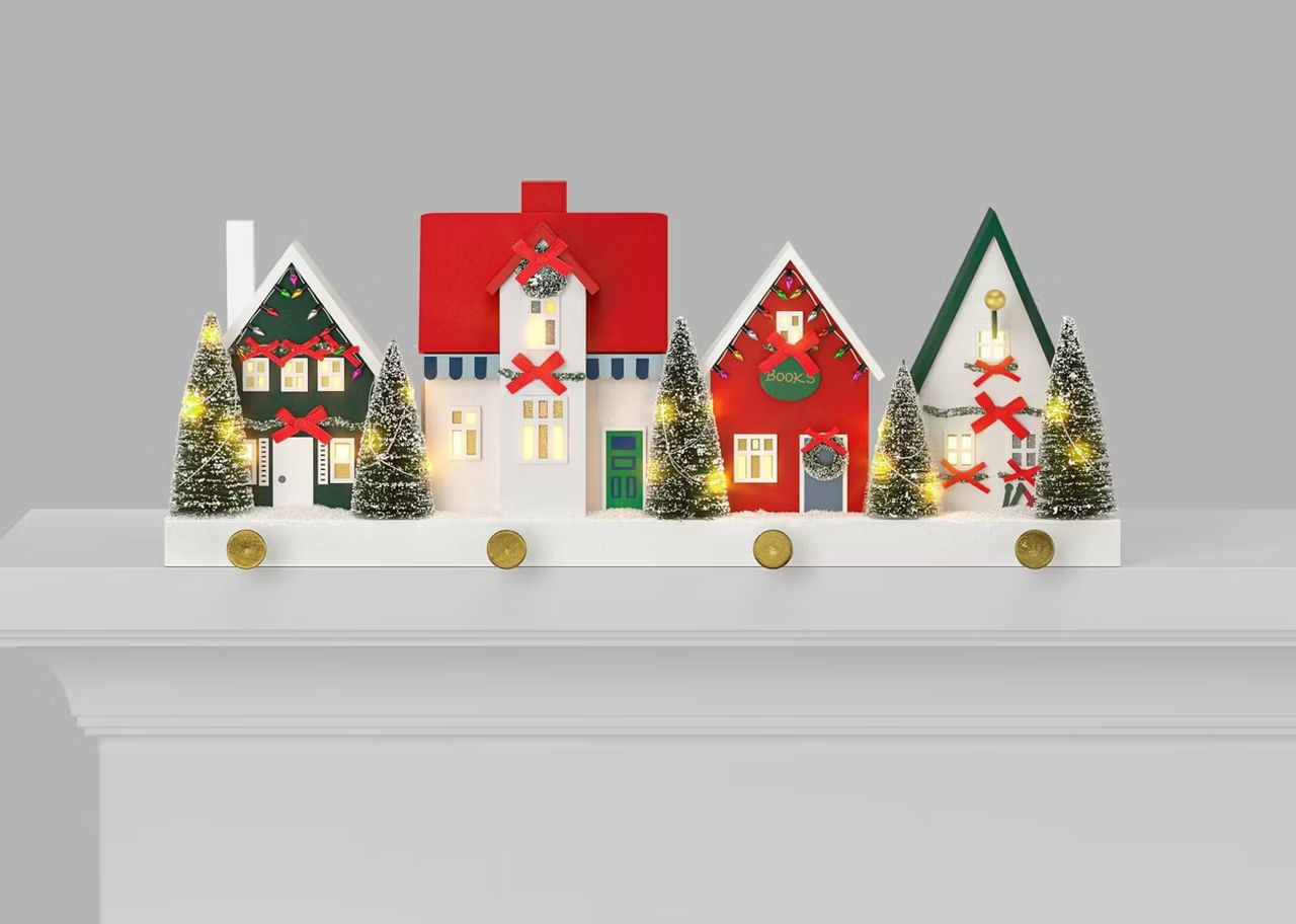 Village Christmas Stocking Holder