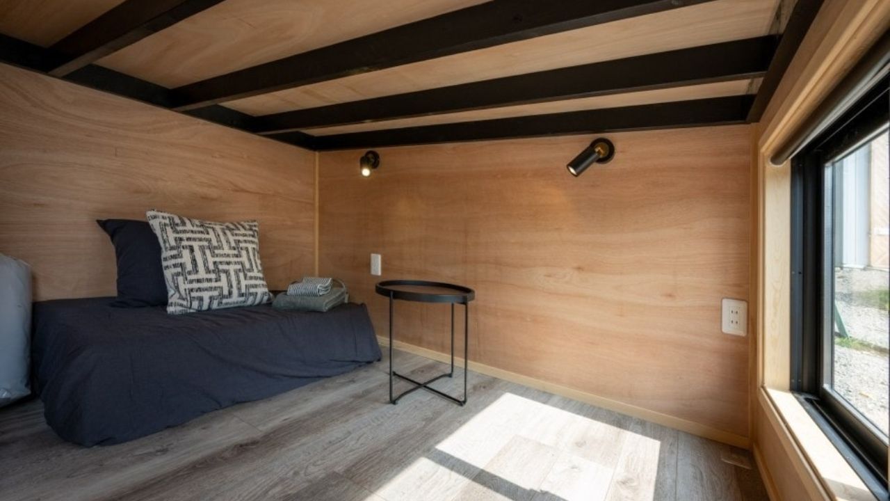 Yamabiko tiny house ground-level lounge