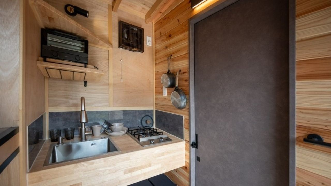 Yamabiko tiny house kitchenette