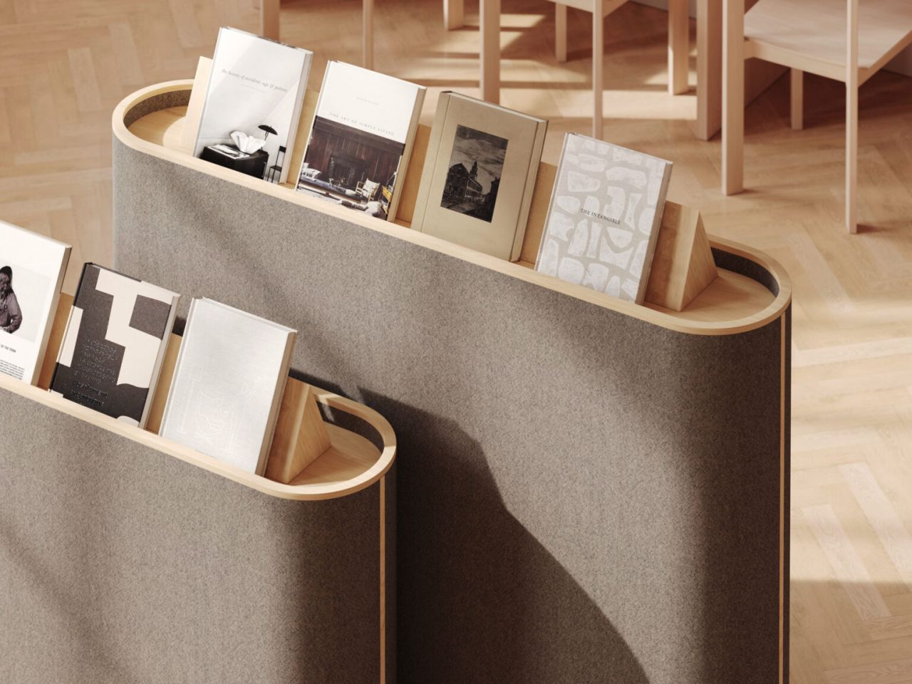 Giro room divider by Zilenzio shelf