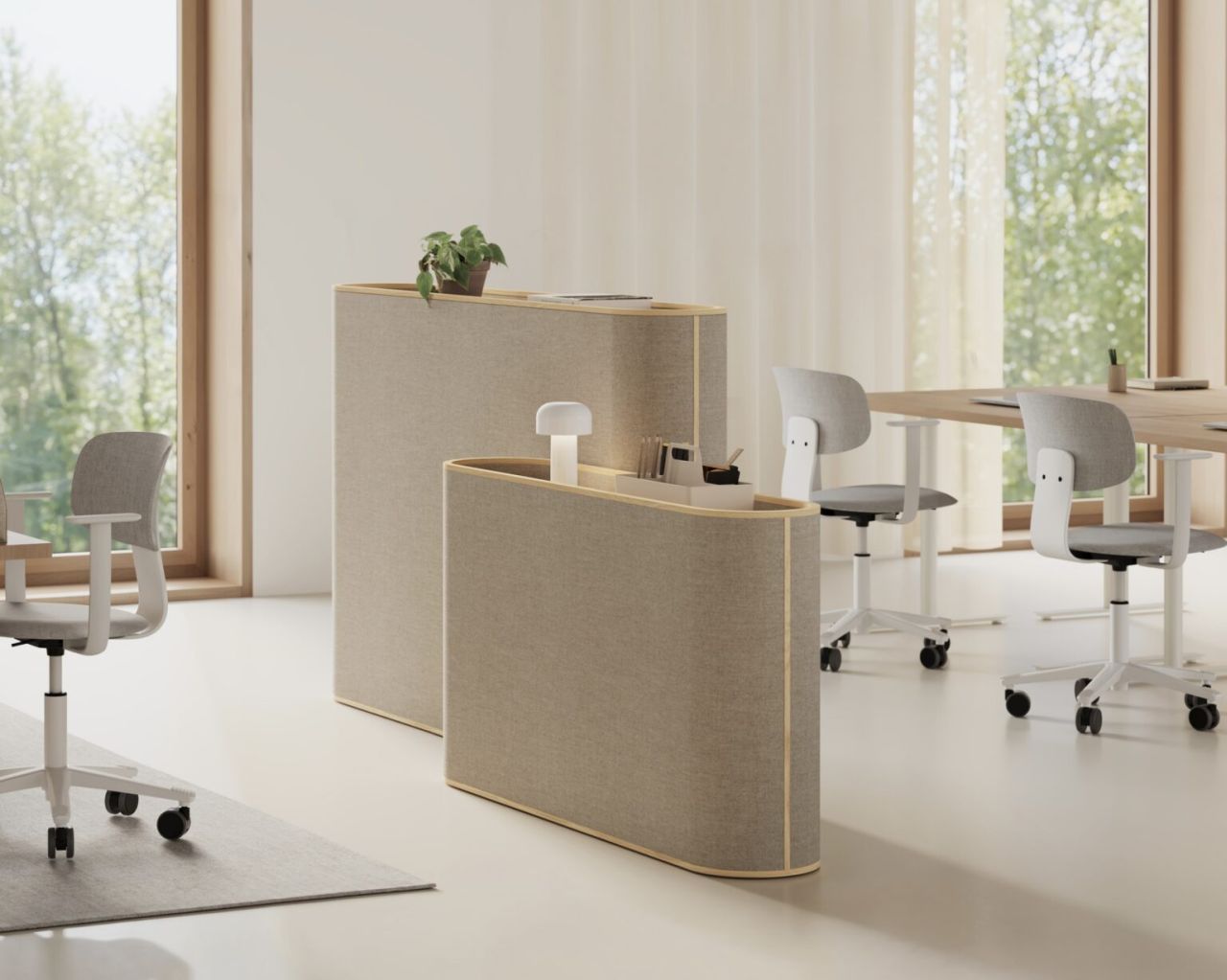 Giro room divider by Zilenzio grouped together