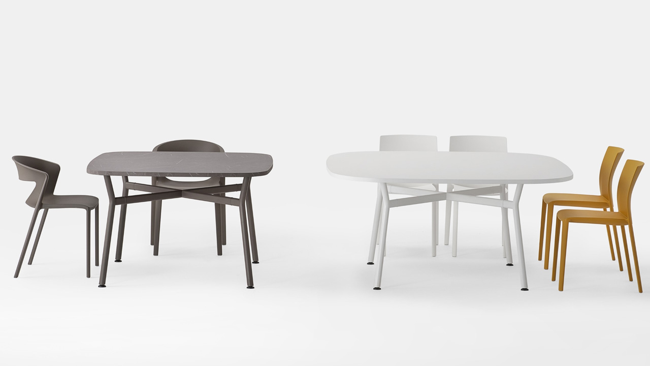 The Kairos table adds a soft and inviting touch to the interior’s aesthetics.